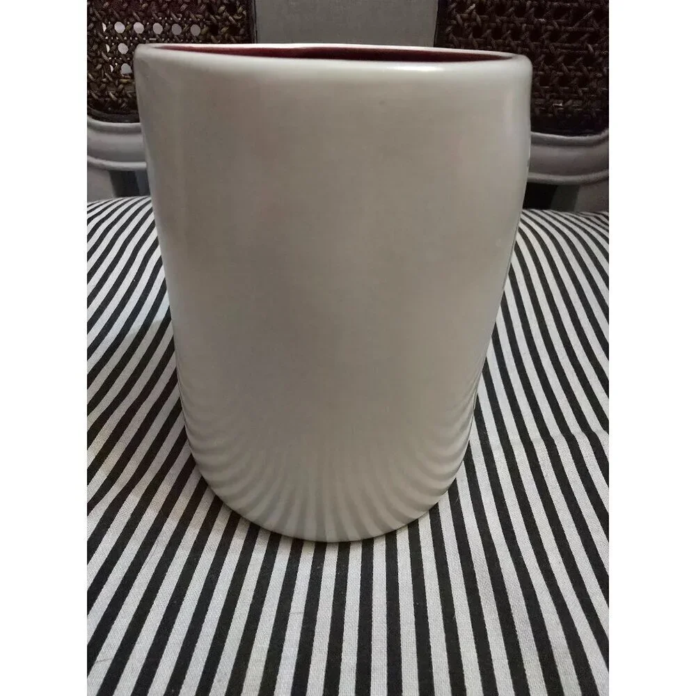 NWT Rae Dunn Fall Apple Cider Coffee Mug White Brown Interior